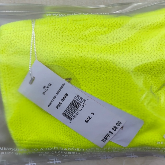 PILYQ PINEAPPLE TUBE BANDEAU NWT Bikini SET Small - Picture 12 of 13